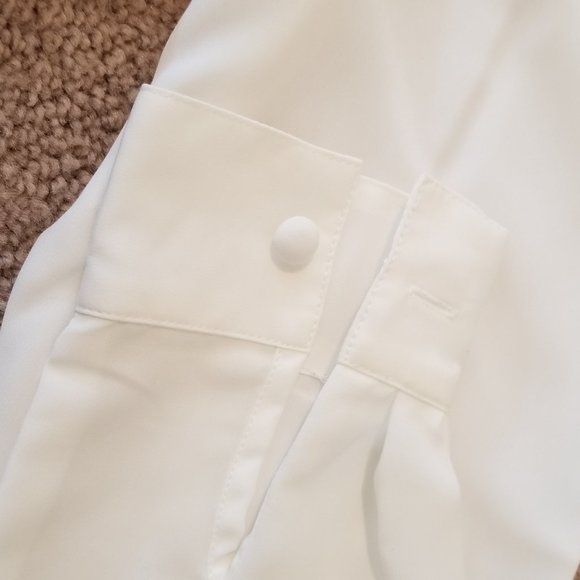 Kathy Che, Vintage White Lace Button Blouse, Size 8P - Picture 10 of 16